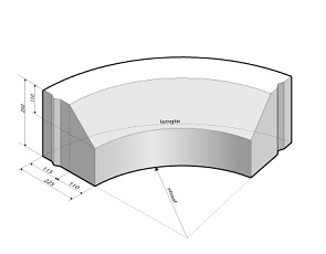 RWS-band 11,5/22,5x25 bocht R=0,525 inw