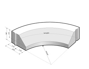 RWS-band 11,5/22,5x16 bocht R=0,525 inw