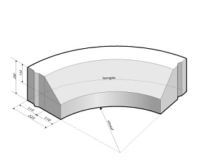 RWS-band 11,5/22,5x20 bocht R=0,525 inw