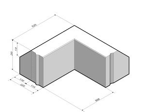 RWS-band 11,5/22,5x25 hoekstuk 90' uitw