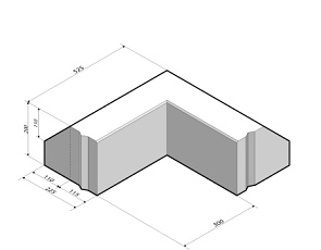 RWS-band 11,5/22,5x20 hoekstuk 90' uitw