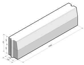 Trottoirband 13/15x25