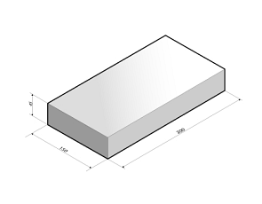 Tegel 30x15x4,5 cm zonder velling