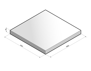 Tegel 90x90x8 cm