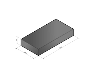 Verkeerstegel 50x25x8 cm antraciet
