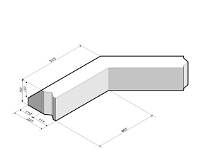 RWS-band 11,5/22,5x16 hoekstuk 135' uitw
