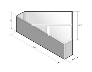 Bisschopsmuts 8 cm met schijnvoeg t.b.v. betonstraatsteen