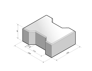 H-verbandsteen 8 cm