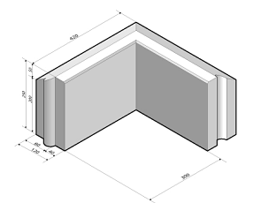 Rijwielpadband 4/12x25 hoekstuk 90' uitw