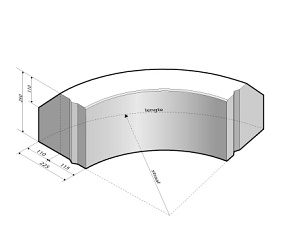 RWS-band 11,5/22,5x25 bocht R=0,525 uitw