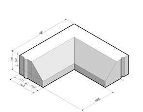 RWS-band 11,5/22,5x16 hoekstuk 90' inw