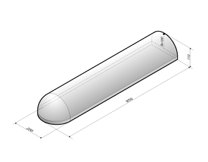 Schampband 20x11x95 1-zijdig rond plakband