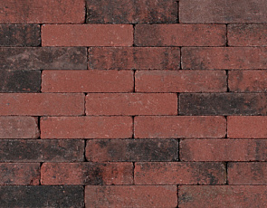 Trommel waalformaat 7 cm rood/zwart