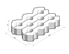 Grasbetontegel WaterWijs 40x60x12 cm vlak