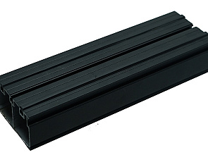 Structusol XL alu profiel ZWART ST16 lengte 2,4 m met rubber profiel